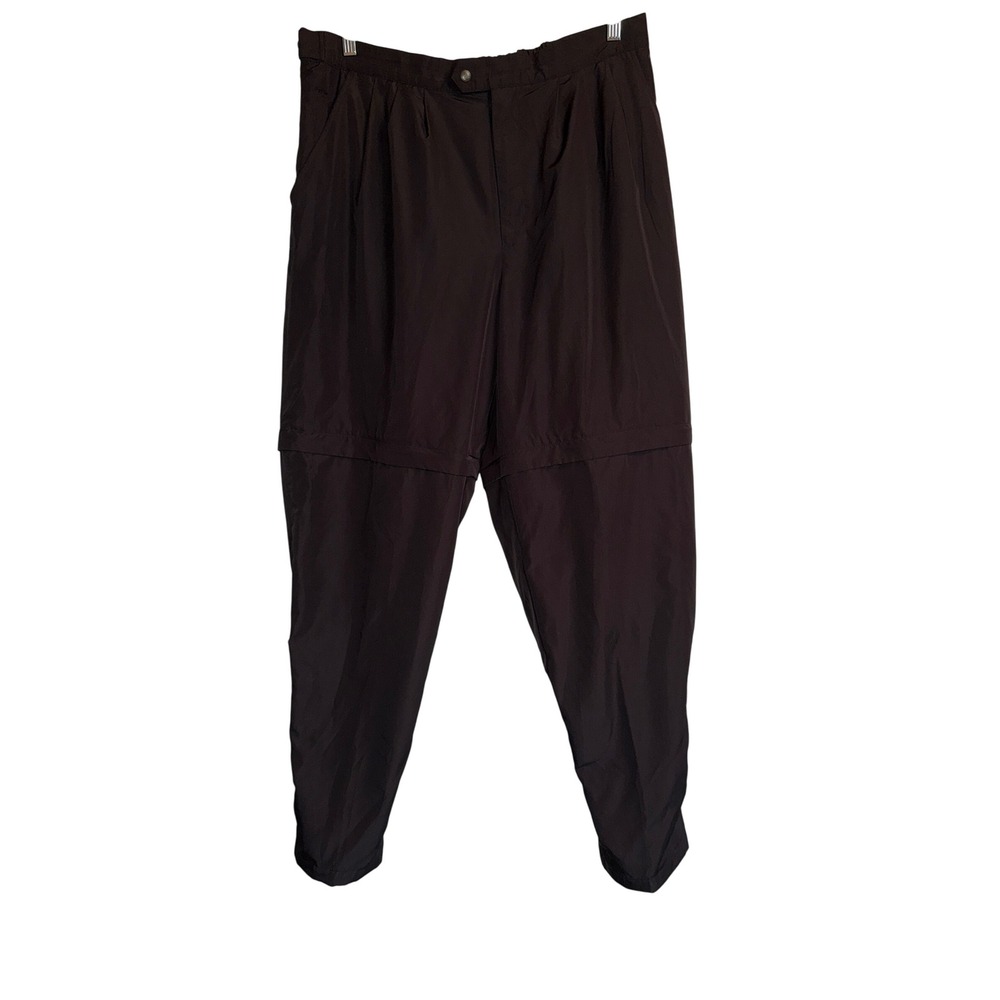 DryJoy FootJoy Mens‎ XL Rain Wind Waterproof Golf Pants Black Zip Off Shorts